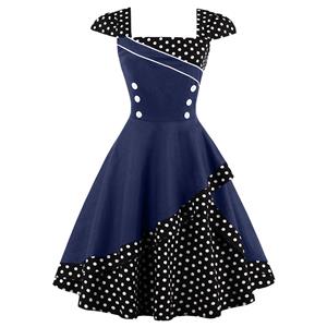 1960's Vintage Rockabilly Swing Dress, Cocktail Party Dress, Women's Casual Dress, Cotton Vintage Tea Dress, Party Swing Dress, #N12947