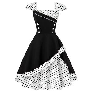1960's Vintage Rockabilly Swing Dress, Cocktail Party Dress, Women's Casual Dress, Cotton Vintage Tea Dress, Party Swing Dress, #N12948