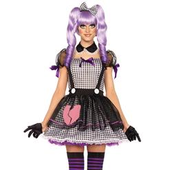 4-Pieces Maid Dollie Adult Babydoll Halloween Costume N11366