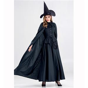 Women's Adult Black Witch Sorceress Magic Halloween Costume N14983