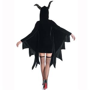 Adult Womens Vampire Bat Halloween Party Fancy Dress Costume N14985