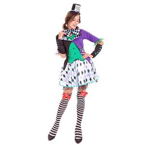 Alice Wonderland Mad Hatter Cosplay Costume N14742