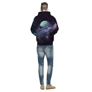 Couples All-match 3d Starry Sky Printed Long Sleeve Hoodie Christmas Costumes N15118