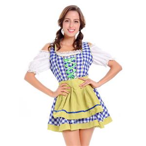 Sexy Maid Costume, Women's Beer Girl Costume, Bavarian Beer Girl Costume, Oktoberfest Wench Adult Dirndl Dress, #N14629