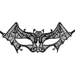 Elegant Princess Masquerade Party Black Lace Bat Mask MS11763