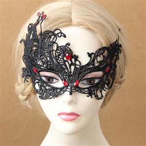 Enchanting Black Lace Masquerade Party Eyes Mask MS12985