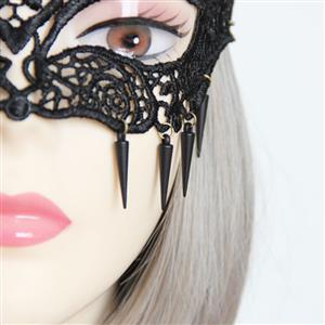 Medieval Black Lace Half Mask MS12930