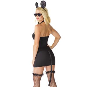 Women's Sexy Black Mouse Cosplay Adult Halloween Costume N18229