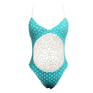 Fashion Blue Hollow Out One-piece Swimsuit BK12292