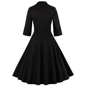 Elegant Vintage Bowknot Patchwork Dress N11877