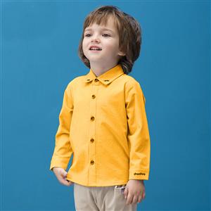 Boys Fashion Versatile Plain Shirt N12202