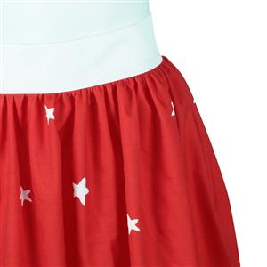 Women's Christmas Printed Stretchy Flared A-line Skater Skirt N15069