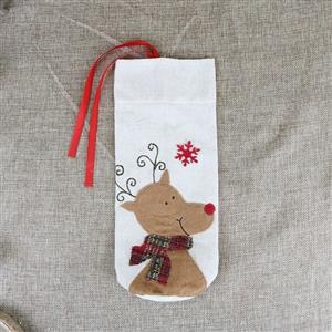 Reindeer Red Wine Bag Christmas Eve Dinner Party Decorative Accessory XT19824