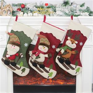 Christmas Eve Santa Claus and Reindeer Stockings Party Dinner Decoration Accessory XT20035