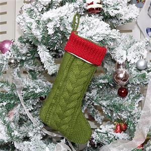 Christmas Long Stocking Wool Knitting Eve Dinner Party Tree Decoration XT19900