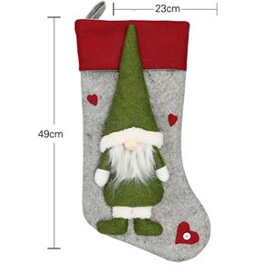 Cute Faceless Santa Christmas Socks Gift Bag Ornament Accessory XT19834