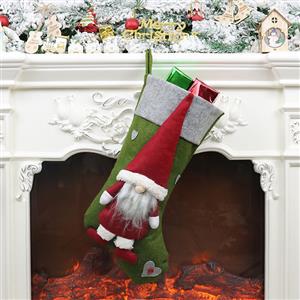 Cute Faceless Santa Christmas Socks Gift Bag Ornament Accessory XT19835