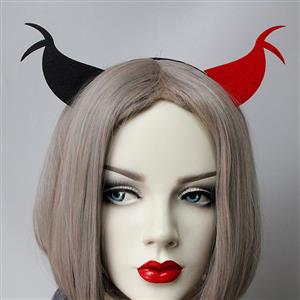 Sexy Black and Red Monster Horns Halloween Party Nightclub Decorations Headband J21529
