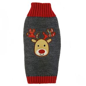Pet Cartoon Christmas Elk Dog Sweater N12272