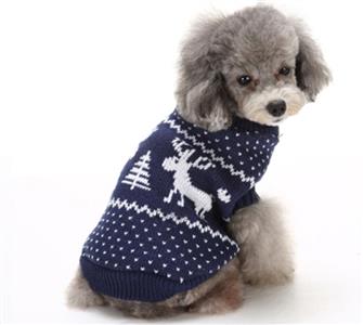 Christmas Themed Festive Reindeer Dog Sweater N12276
