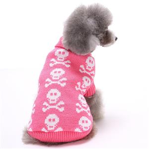 Skull Print Dog Christmas Sweater Jerseys N12375