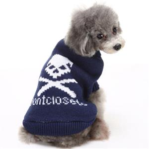 Skull Print Dog Christmas Sweater Jerseys N12384