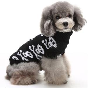 Skull Print Dog Christmas Sweater Jerseys N12385