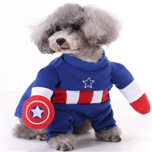 Captain America Cosplay Costume for Cats N12403