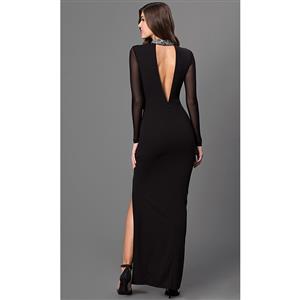 Sexy Elegant Black Long Formal Evening Pageant Dresses N11825