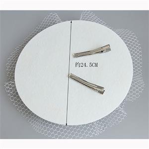 Elegant Charming White Little Bowknot Net Hair Clip Hat J17321