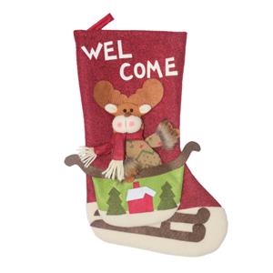 Elk Stocking Gift Bag Christmas Eve Dinner Party Tree Decoration Accessory XT19917