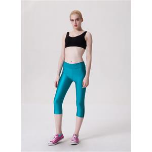 Fashion Stretchy Athletic Corssfit Plain Capri Pants Workout Leggings Yoga Running Exercise L11707