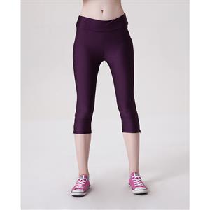 Fashion Stretchy Athletic Plain Capri Pants Workout Leggings Yoga Running Exercise L11712