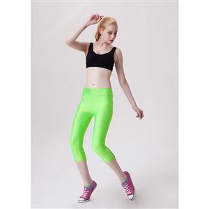 Fashion Stretchy Athletic Corssfit Plain Capri Pants Workout Leggings Yoga Running Exercise L11713