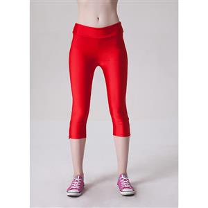 Fashion Stretchy Athletic Corssfit Plain Capri Pants Workout Leggings Yoga Running Exercise L11742