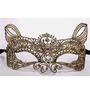 Fashion Women's Catwoman Seductive Masquerade Party Golden Lace Mask MS22979