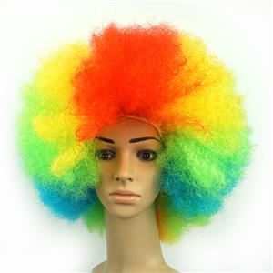 Fashion Multi-color Natural Soft Fluffy Explosion Head Hair Modeling Carnival Party Wig MS19655