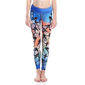 Classical Printed Yoga Pants, High Waist Tight Yoga Pants, Fashion Printed Fitness Pants, Casual Stretchy Sport Leggings, Women's High Waist Tight Full length Pants, #L16179