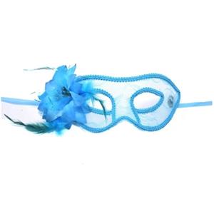 Fashion Women's Seductive Masquerade Party Blue Lace Lily Mask MS22983