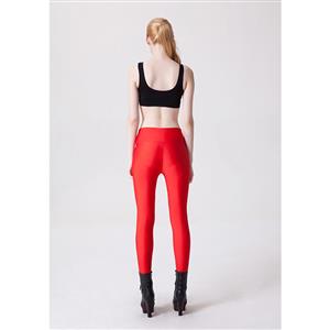 Fashion Stretchy Plain Zipper Pants Tights Workout Leggings Yoga Running Exercise L11743