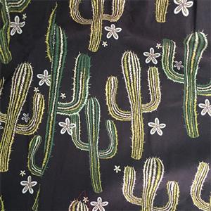 Fashion Casual Cactus Printing Longuette High Waist A-Line Skirt N18794