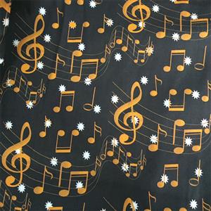 Fashion Casual Musical Note Printing Longuette High Waist A-Line Skirt N18795