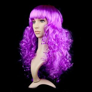 Women's Fashion Purple Masquerade Long Wig Sexy Party Small Wave Wig MS16092