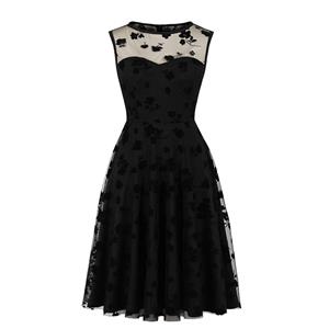 Sexy See-through Lace Swing Dress, Vintage Sleeveless Cocktail Party Dress, Fashion Casual Office Lady Dress, Sexy Tea Party Dress, Retro Party Dresses for Women 1960, Vintage Dresses 1950's, Plus Size Dress, Sexy OL Dress, Vintage Party Dresses for Women, Vintage Dresses for Women, #N20937