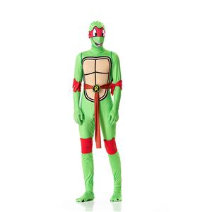 Halloween Funny Costumes, Ninja Cosplay Costume, Green Turtle Cosplay Costume, Turtle Jumpsuit Ninja Halloween Costume, Plus Size Costume, #N18012