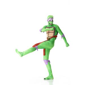 Halloween Funny Costumes, Ninja Cosplay Costume, Green Turtle Cosplay Costume, Turtle Jumpsuit Ninja Halloween Costume, Plus Size Costume, #N18014