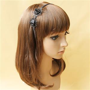 Gathic Vintage Black Rose Hair Clasp J13033