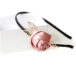 Gorgeous Girl's Pink Rose  leaf Hair Clasp J13035