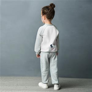 Girls Lovely Cat Embroidery Cotton Sweatsuit N12343