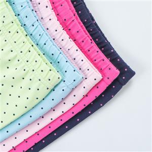 Girls Polka Dot Print Lace Trim Leggings N12237